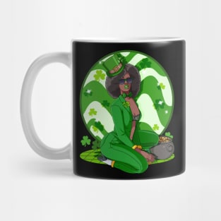 African American Leprechaun St. Patricks Day Mug